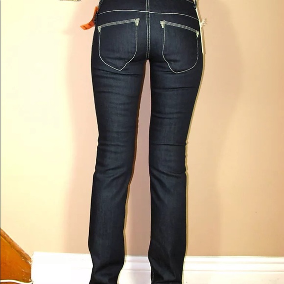 🆕 Diesel Brucke Straight Leg High Waist Jeans Dark Y2K Vintage Low Rise - Picture 7 of 9